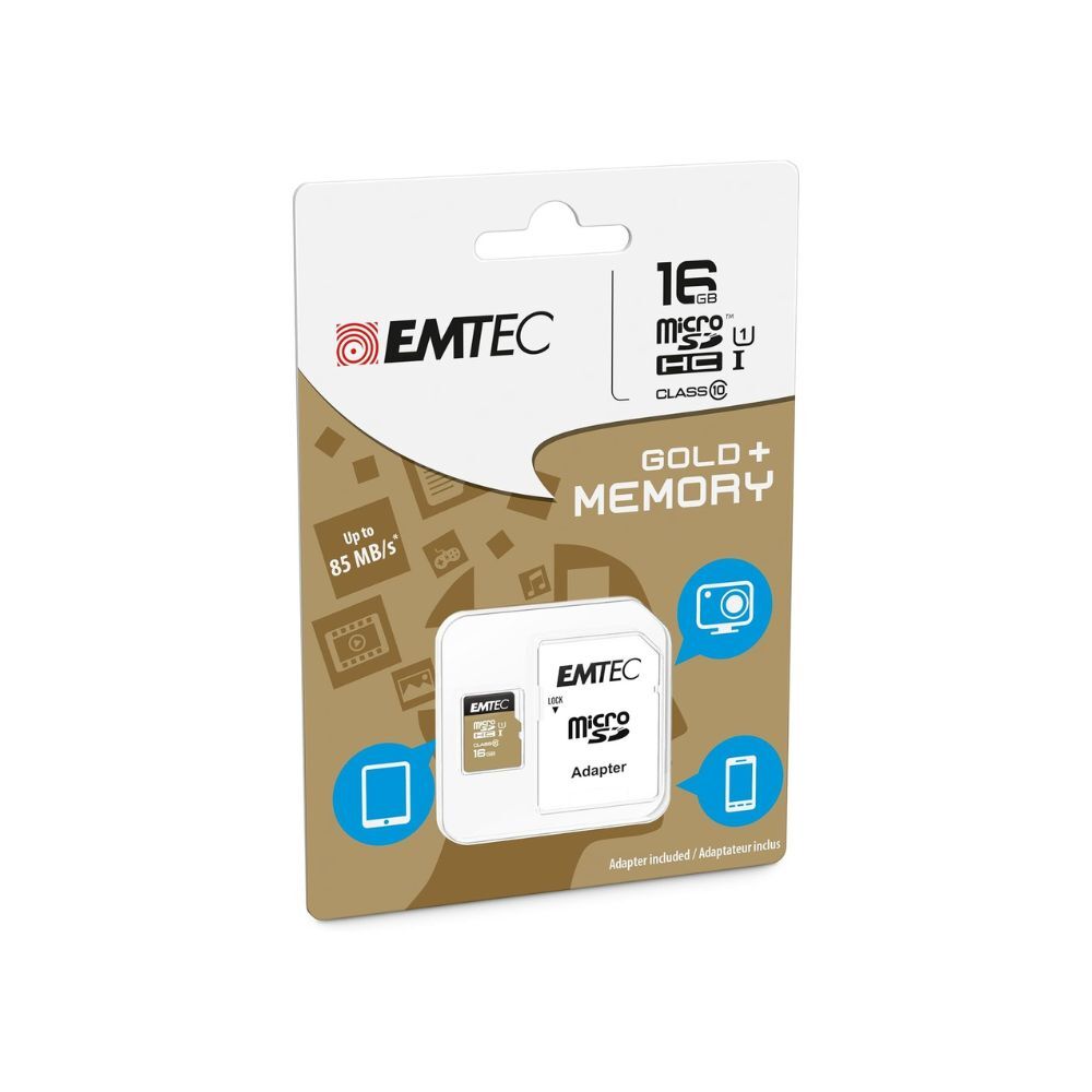 Emtec MicroSD Memory Card 16GB Class 10 With Out Adapter