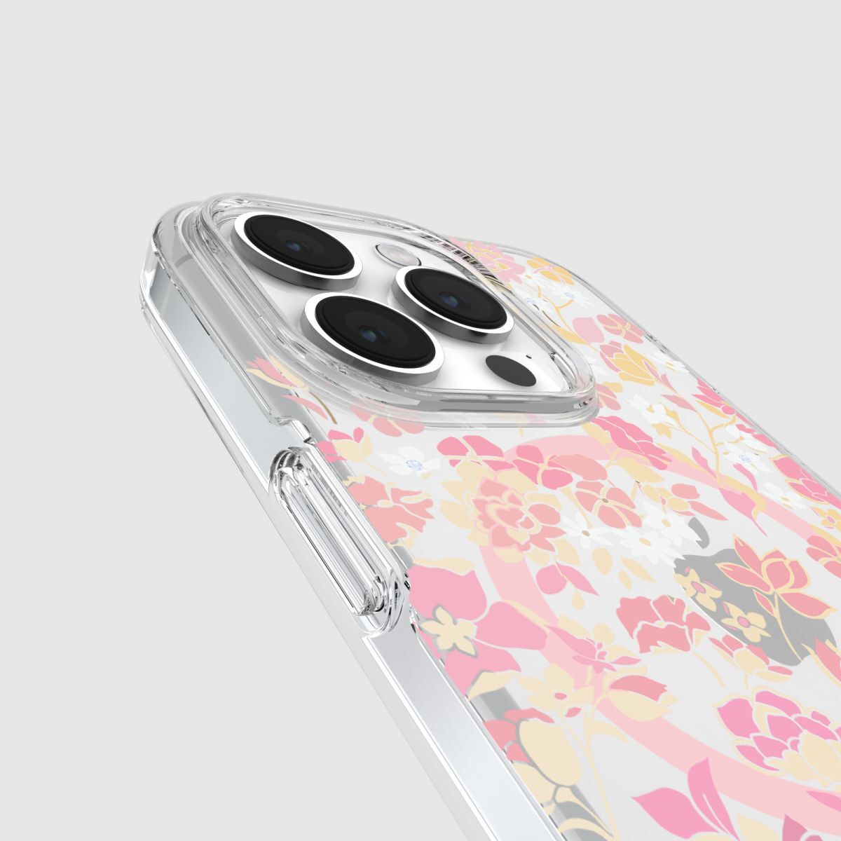 KSNY iPhone 15 Pro Protective Case Magsafe Flowerbed Pink
