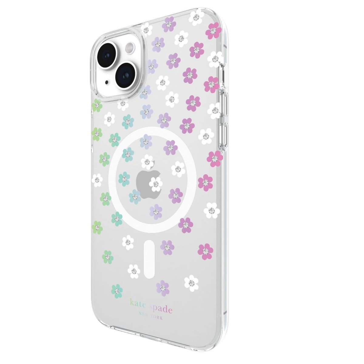 KSNY iPhone 15 Plus Protective Case Magsafe Scattered Flowers