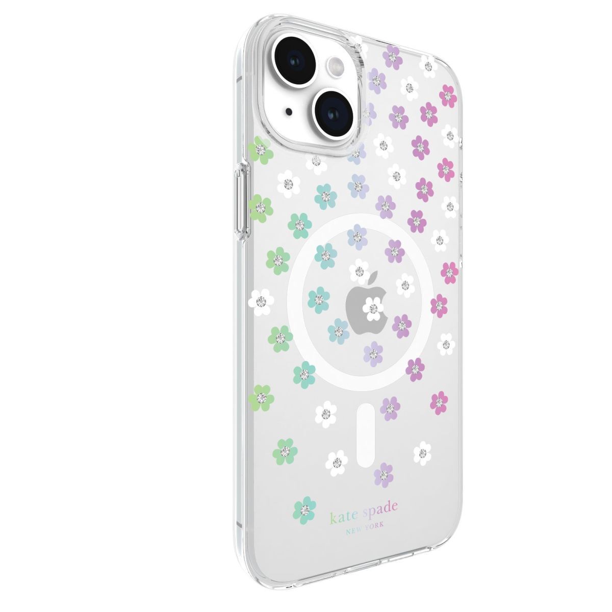 KSNY iPhone 15 Plus Protective Case Magsafe Scattered Flowers