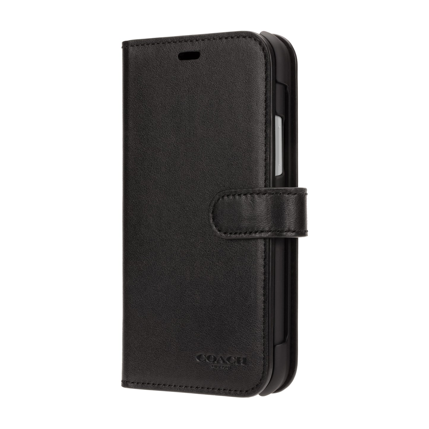 Coach Leather Folio for iPhone 11 Pro Black/Blind Logo