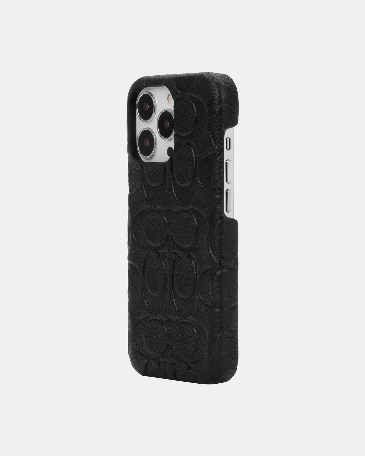 Coach Leather Slim Phone Wrap for Apple iPhone 13 Pro Signature C Black