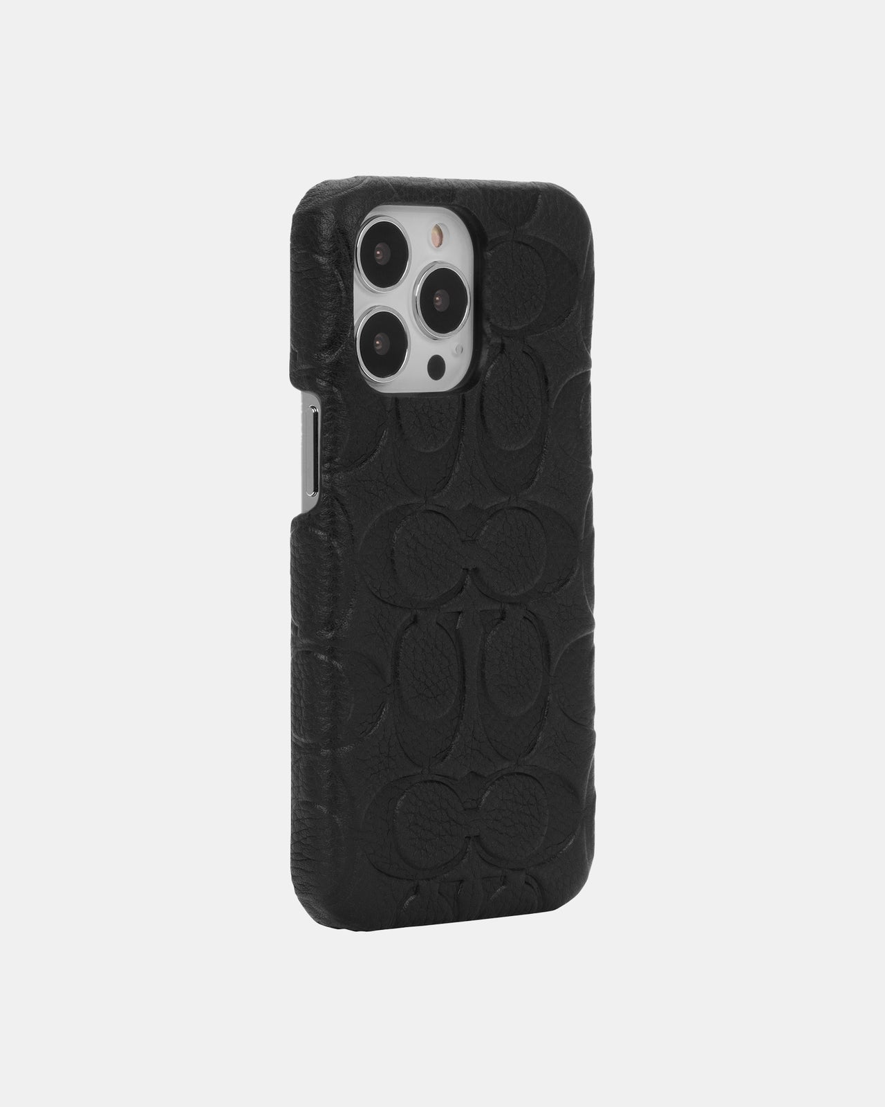 Coach Leather Slim Phone Wrap for Apple iPhone 13 Pro Signature C Black