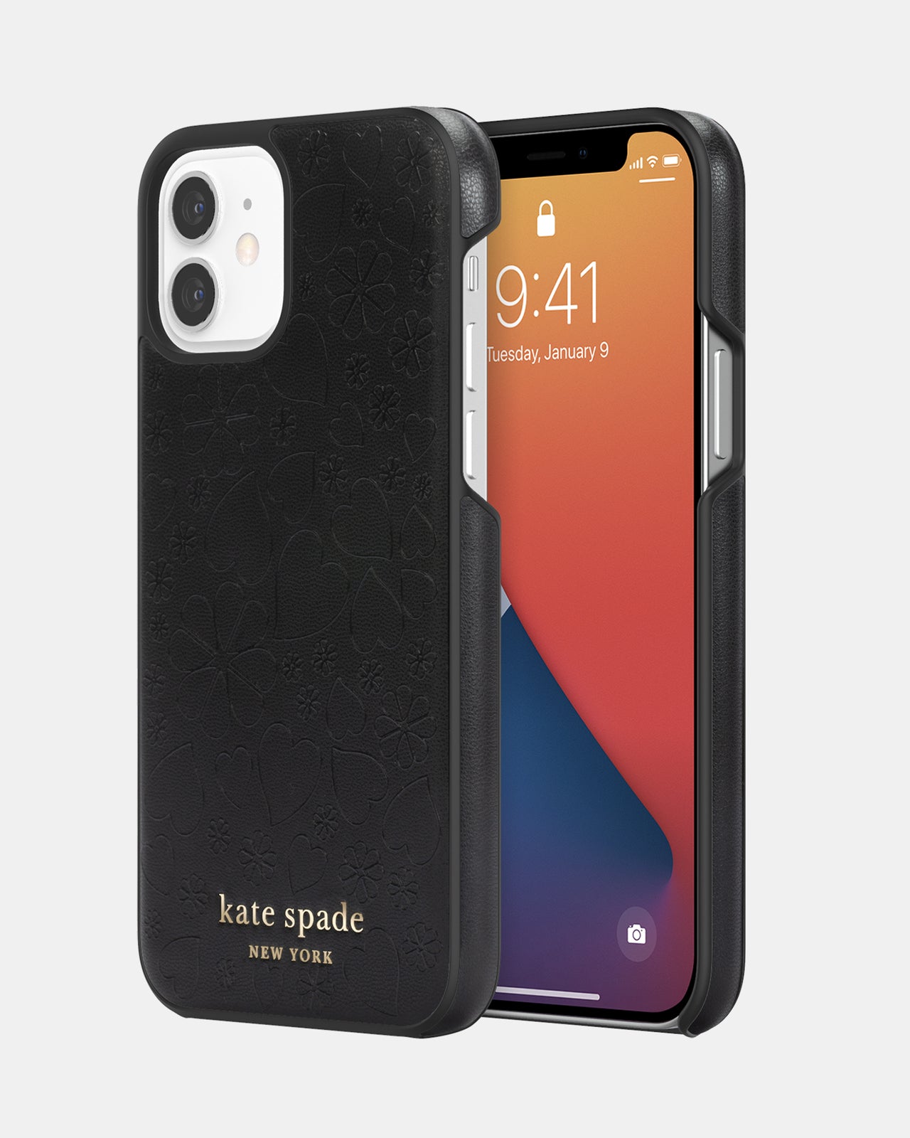 kate spade new york Wrap Phone Case for Apple iPhone 12 & Apple iPhone 12 Pro Black