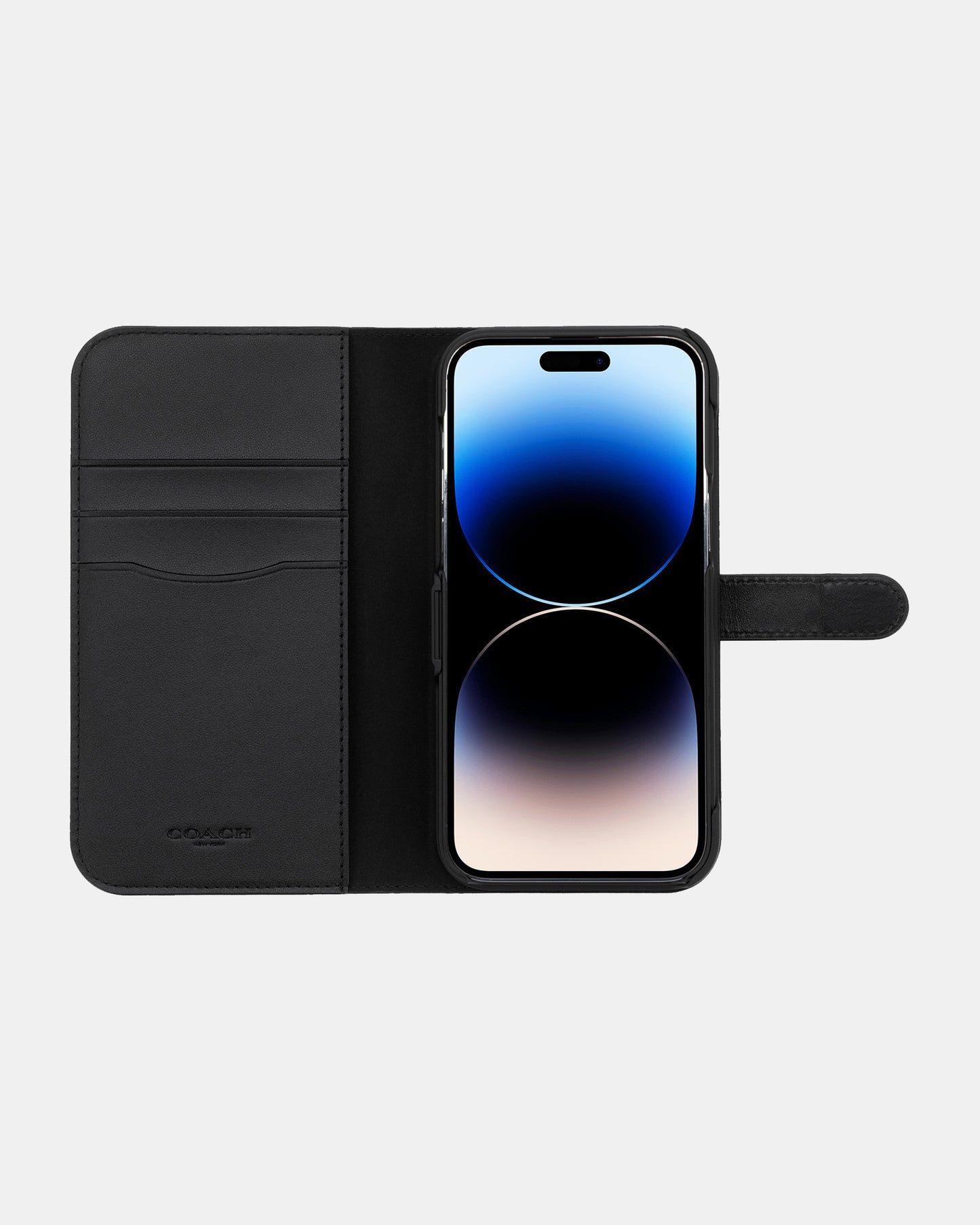 Coach iPhone 14 Pro Max Folio Folio Signature C Black