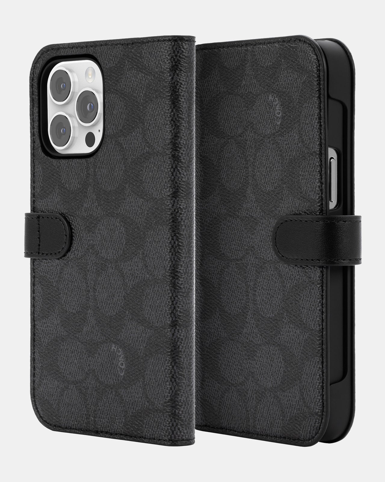 Coach iPhone 14 Pro Max Folio Folio Signature C Black