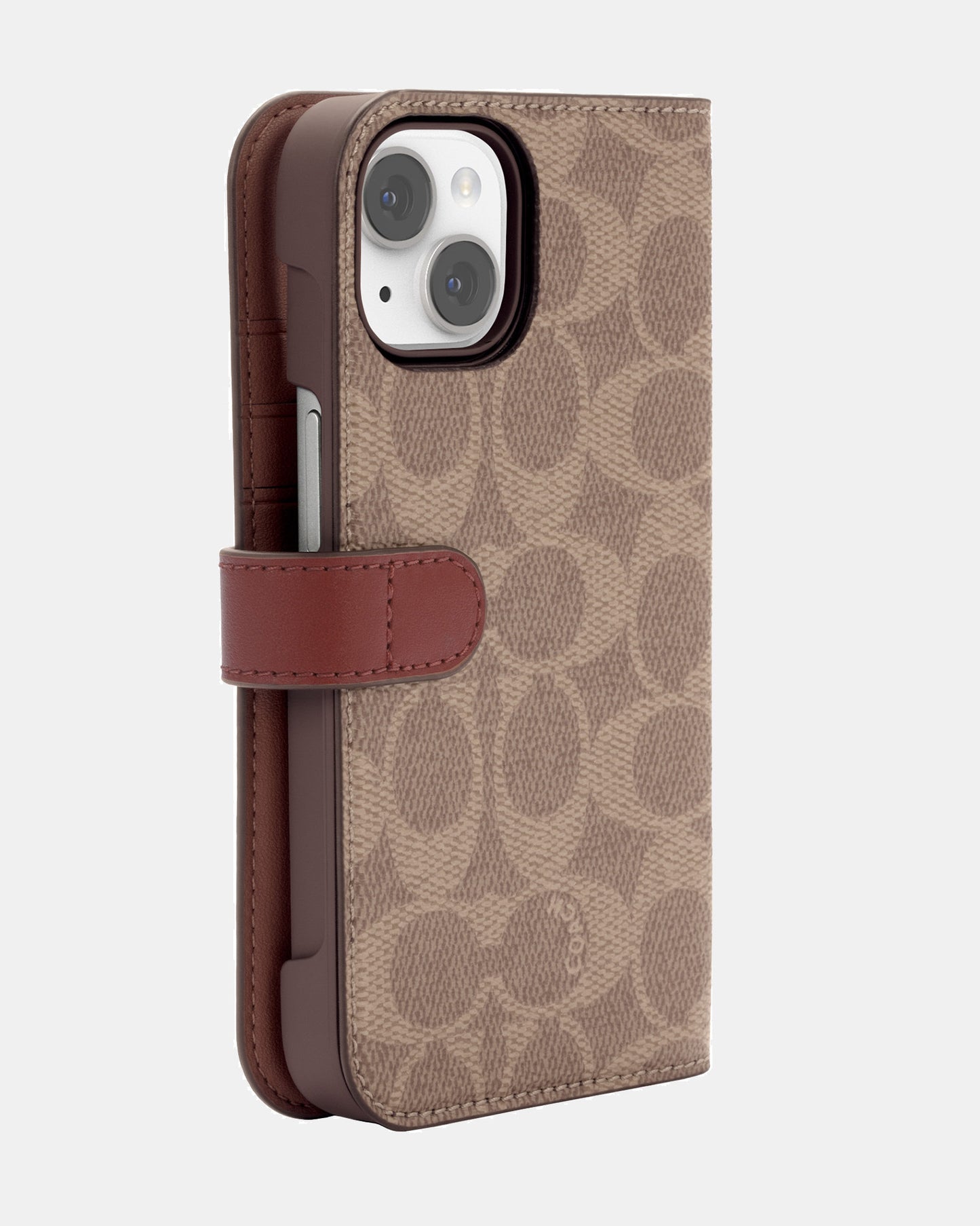 Coach iPhone 14 Folio Folio Signature C Tan