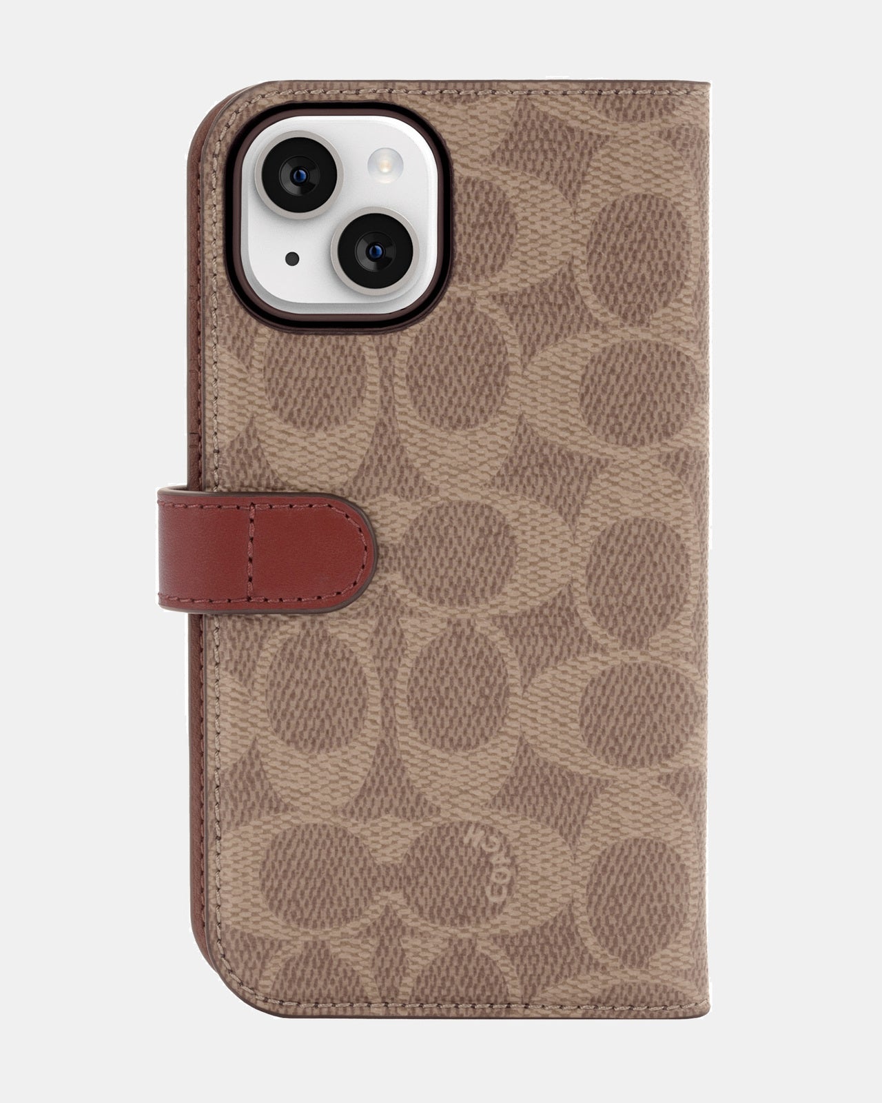 Coach iPhone 14 Folio Folio Signature C Tan