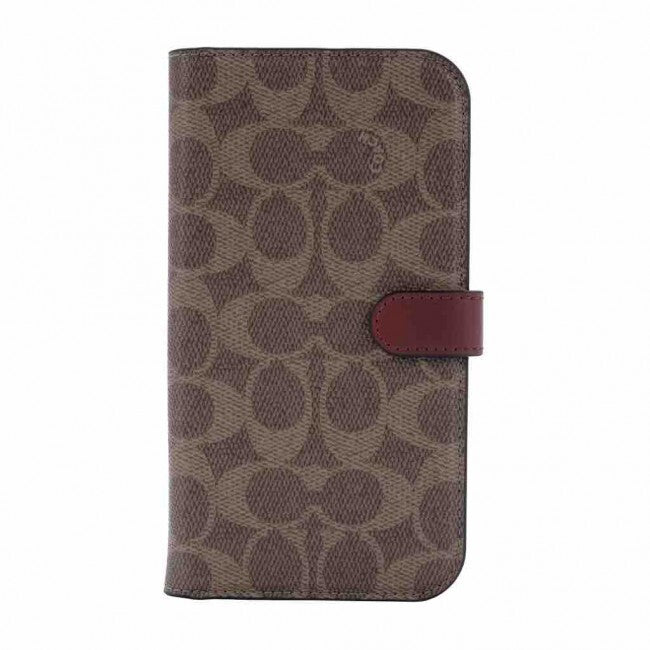 Coach iPhone 14 Folio Folio Signature C Tan