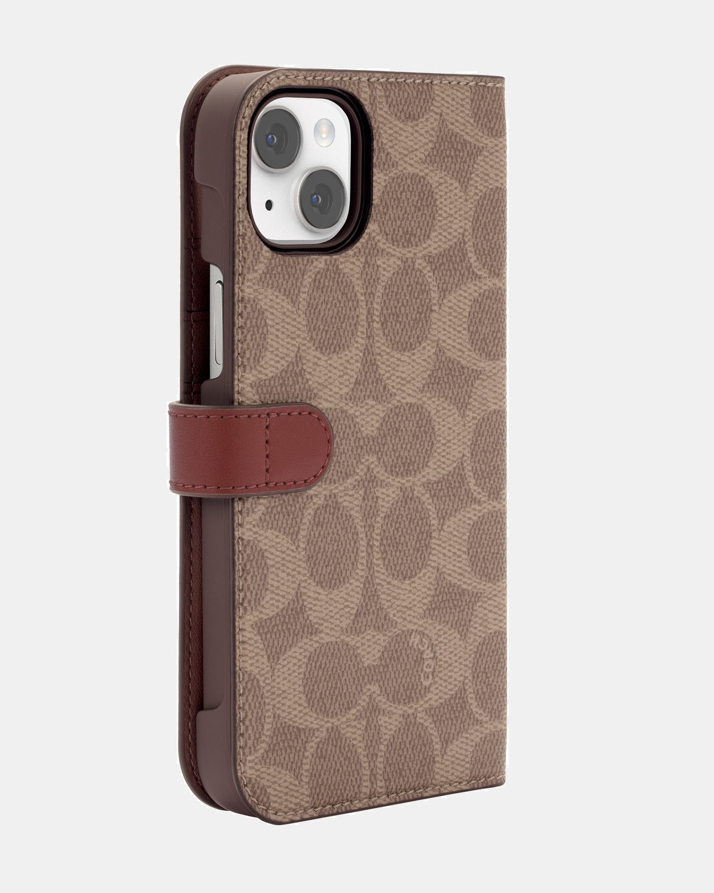 Coach iPhone 14 Plus Folio Folio Signature C Tan