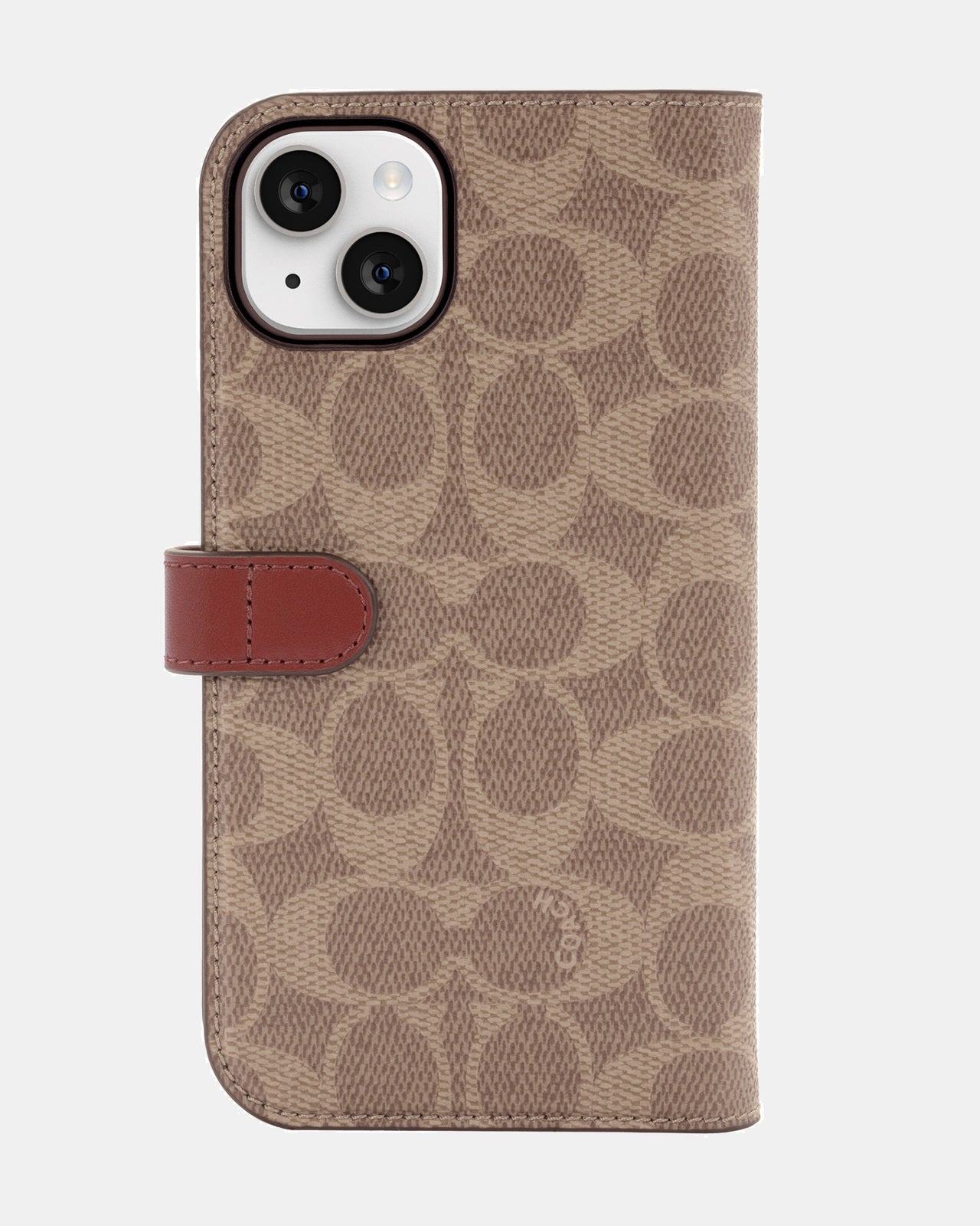 Coach iPhone 14 Plus Folio Folio Signature C Tan