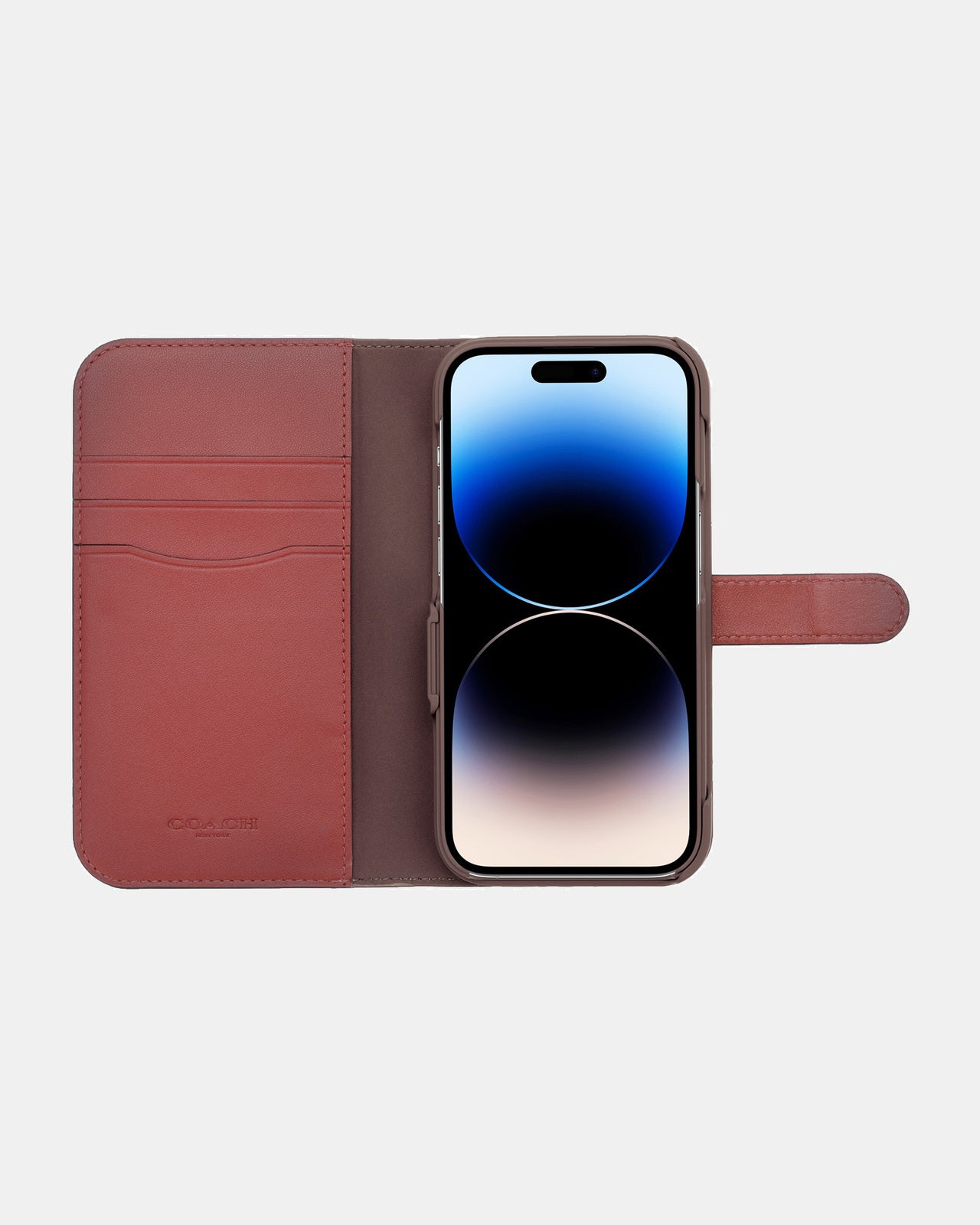 Coach iPhone 14 Pro Folio Folio Signature C Tan