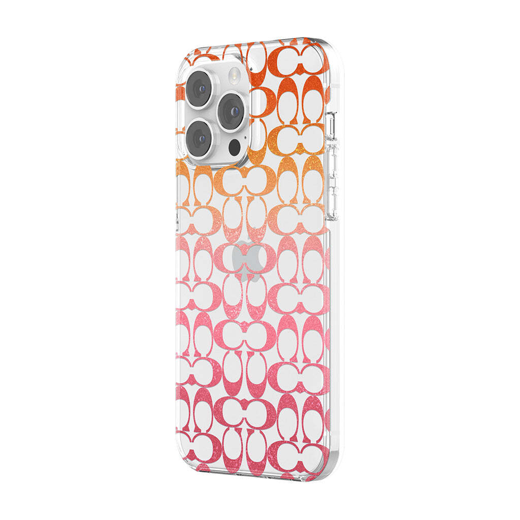 Coach iPhone 14 Pro Max Protective Signature C Pink