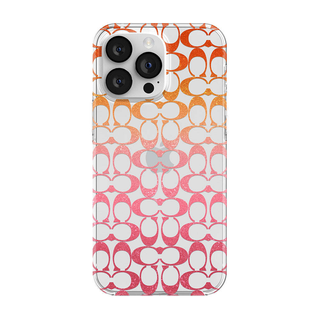 Coach iPhone 14 Pro Max Protective Signature C Pink