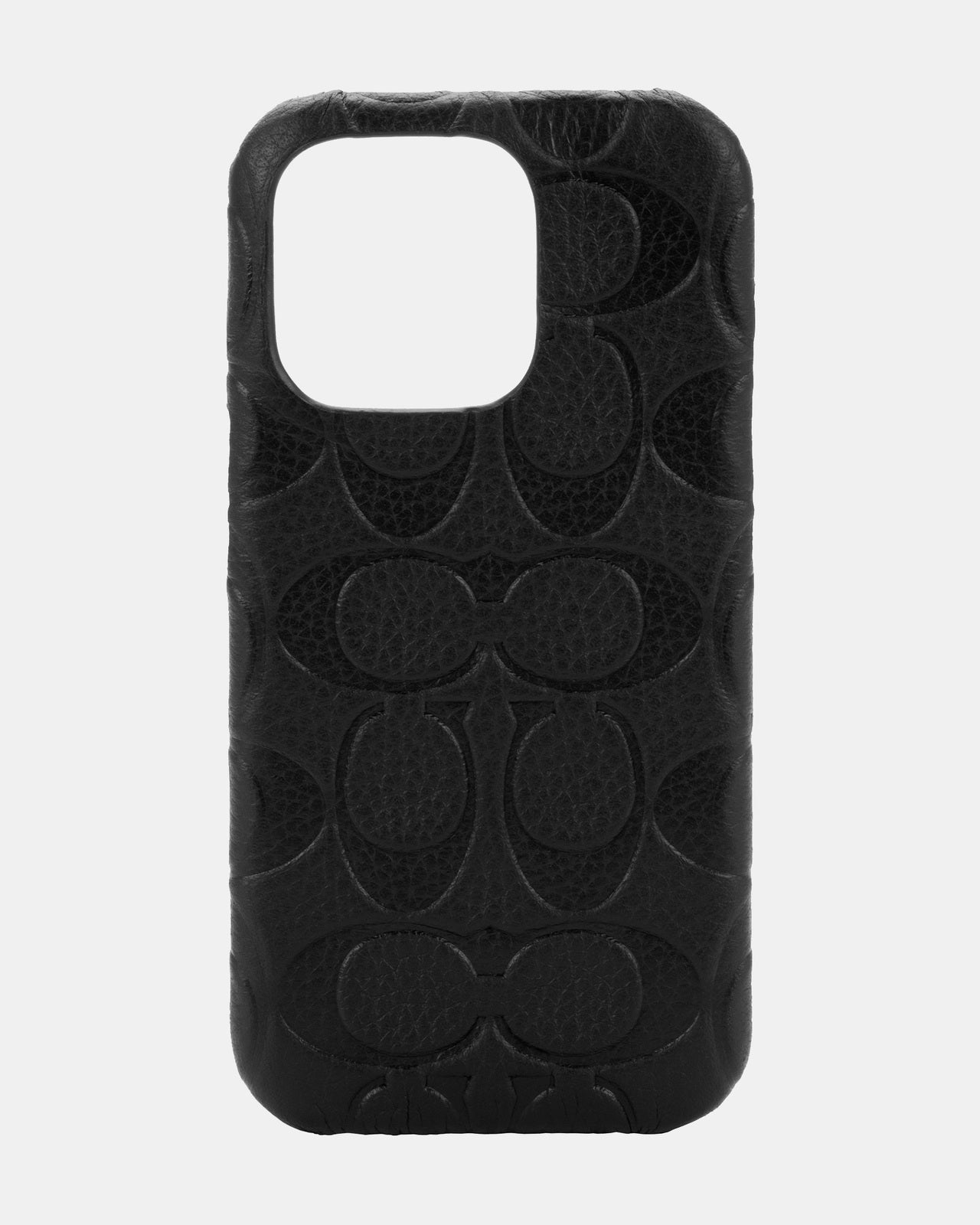 Coach iPhone 14 Pro Leather Slim Wrap Black Emboss