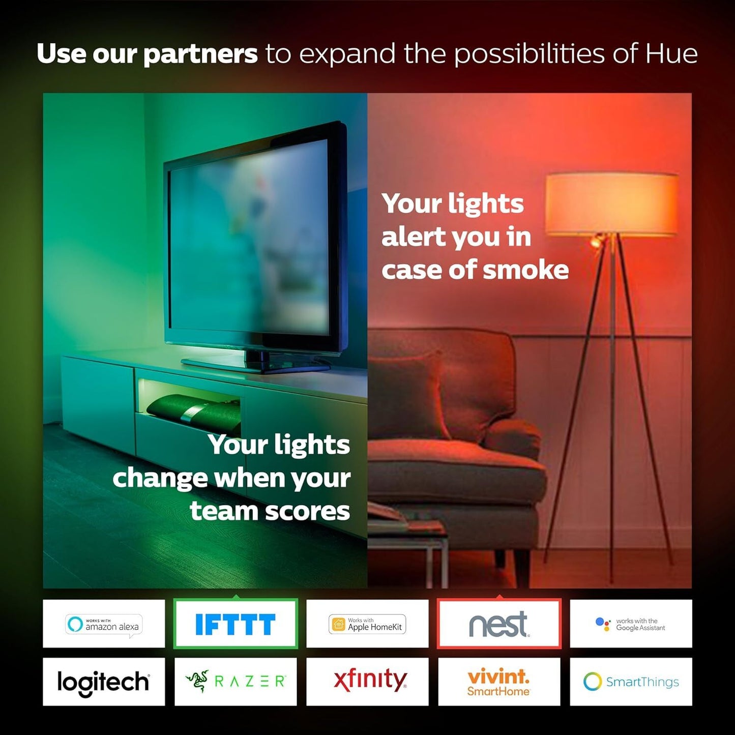 Philips Hue Starter Kit Edison 3 Bulbs + Bridge Multi-coloured 10W