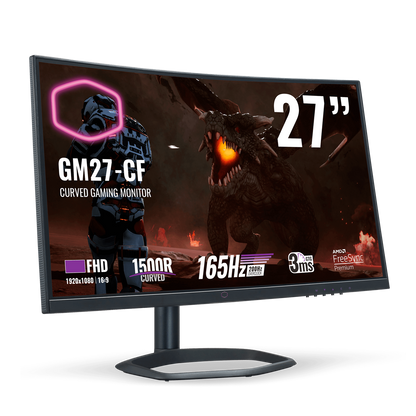 Coolermaster 27 Inch Curved Gaming Monitor - Black