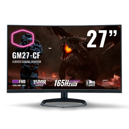 Coolermaster 27 Inch Curved Gaming Monitor - Black