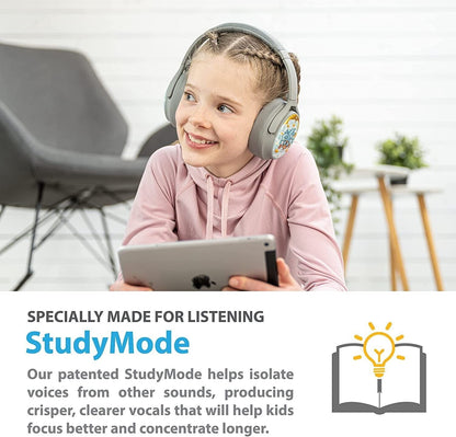 BuddyPhones Cosmos+ Bluetooth Noise Cancelling Headphone For Kids (Grey Matter)