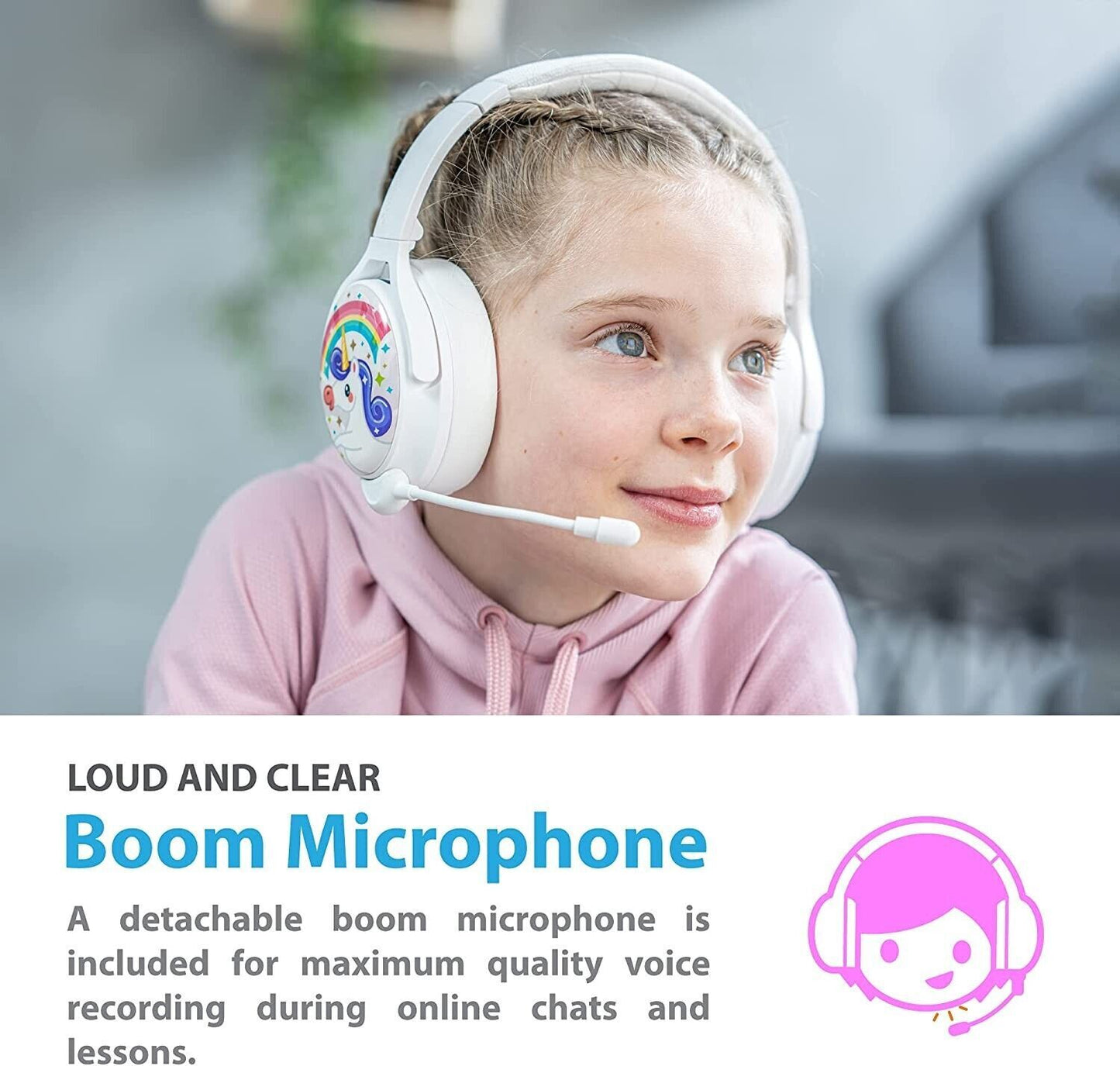 BuddyPhones Cosmos+ Bluetooth Noise Cancelling Headphone For Kids (Grey Matter)