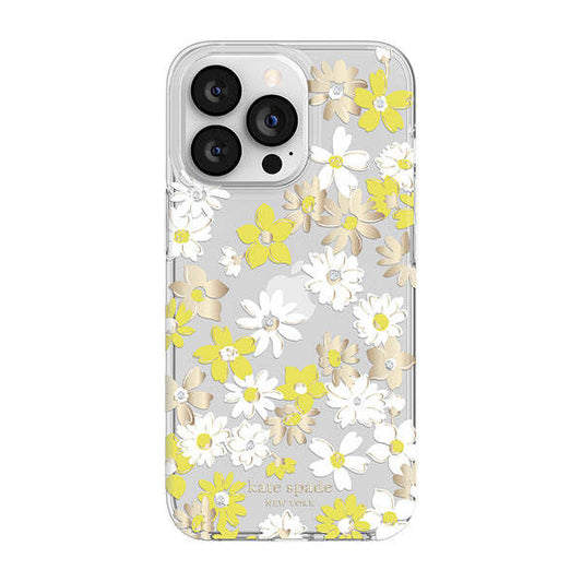 KSNY iPhone 13 Pro Protective Hardshell Yellow Floral Medley