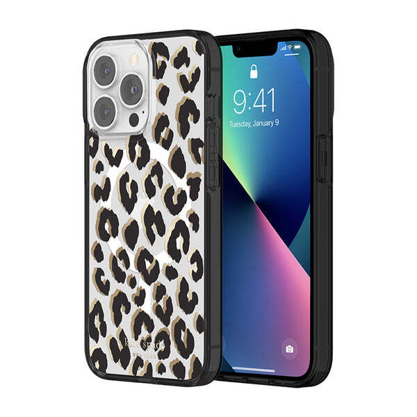 KSNY iPhone 13 Pro Protective Hardshell MagSafe City Leopard Black