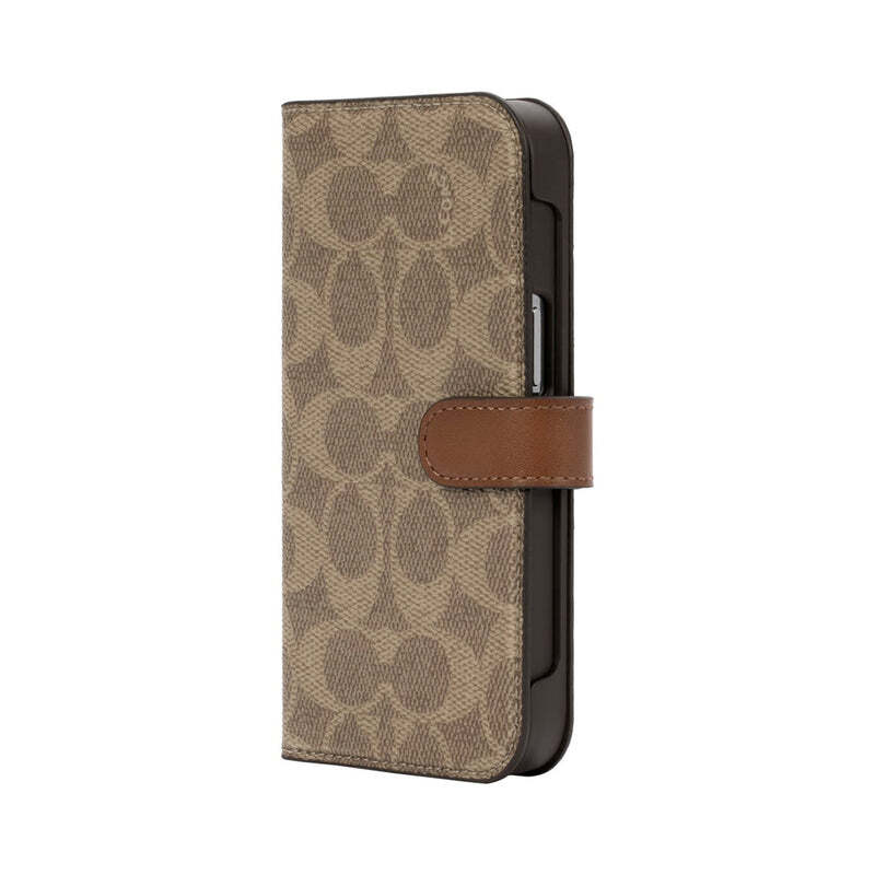 Coach Apple iPhone 12/13 Pro Max Folio Signature C Khaki