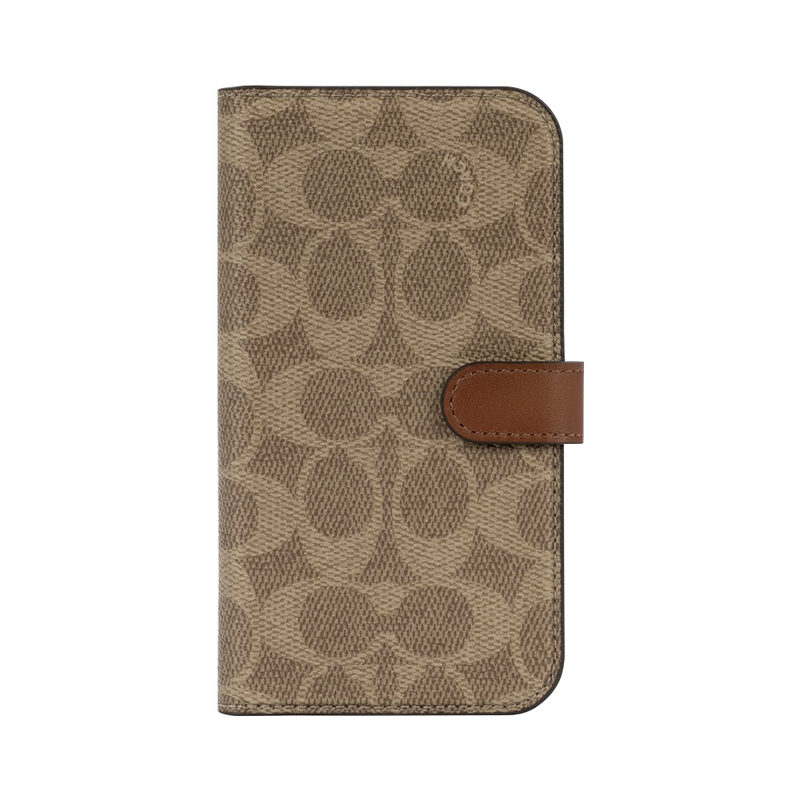 Coach Apple iPhone 12/13 Pro Max Folio Signature C Khaki