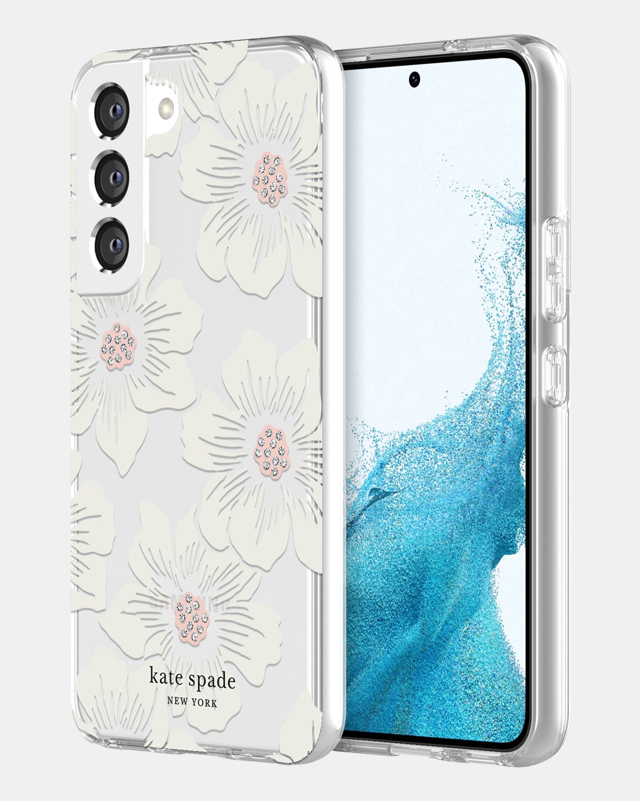 kate spade new york Phone Case for Galaxy S22 Protective Hardshell Flower Print