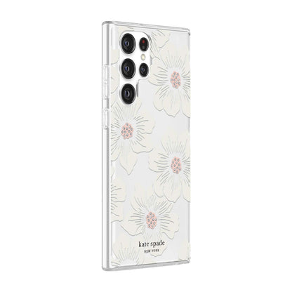 kate spade new york Phone Case for Galaxy S22 Ultra Protective Hardshell Flower Print