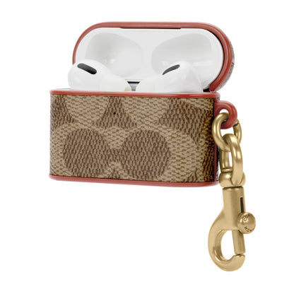 Coach Goldfish Wrapped Airpods Pro Case (Gen 2) Signature C Tan