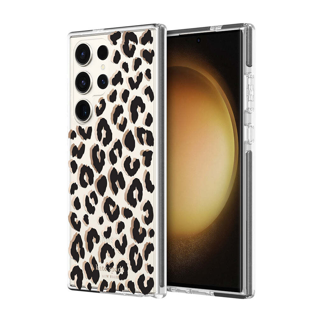 KSNY phone case for Samsung Galaxy S23 Ultra Protective Hardshell City Leopard Black