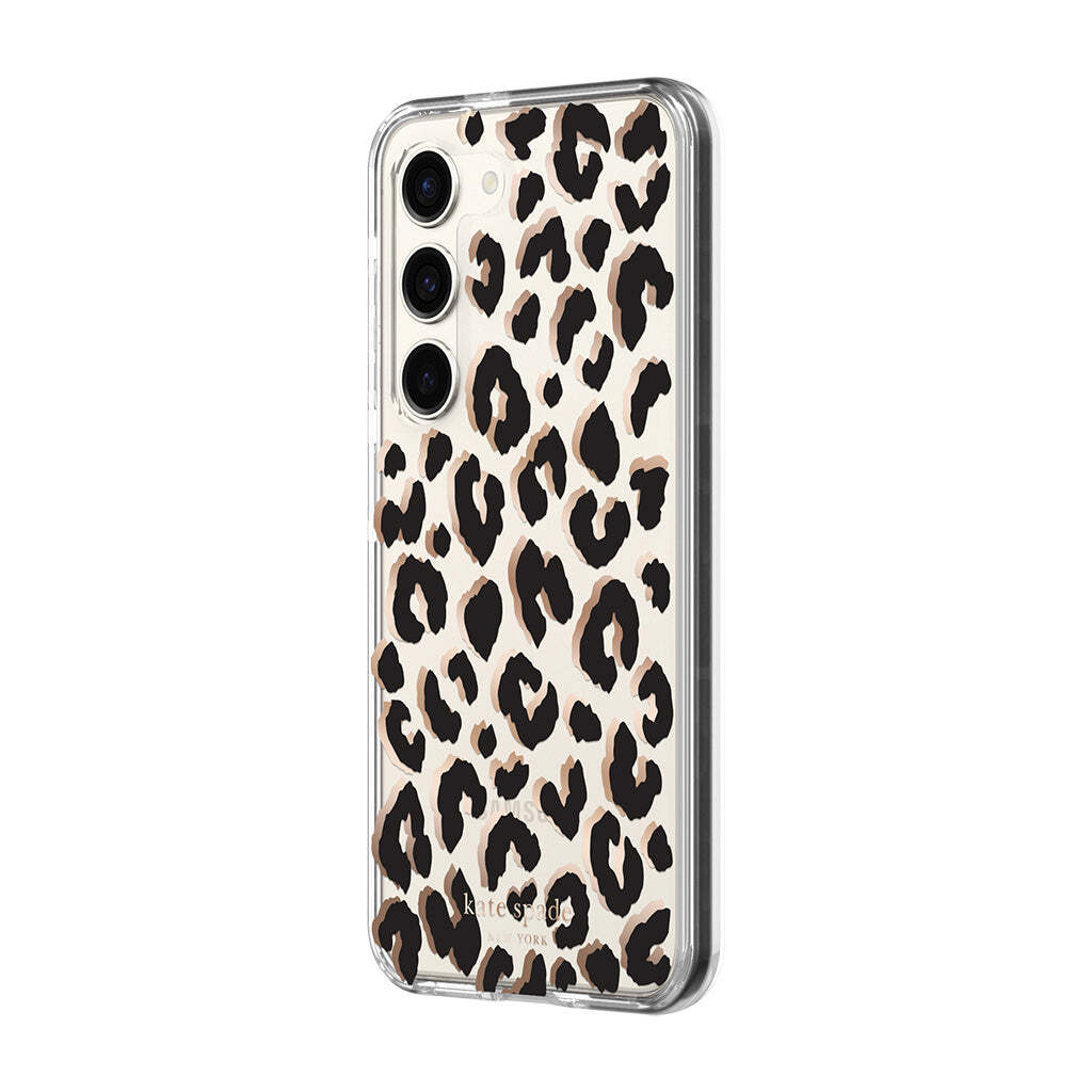 KSNY phone case for Samsung Galaxy S23 Protective Hardshell City Leopard Black