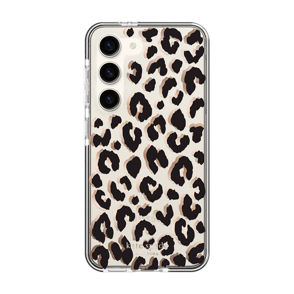 KSNY phone case for Samsung Galaxy S23 Protective Hardshell City Leopard Black