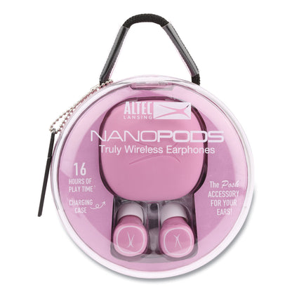 Altec Lansing NanoPods Truly Wireless Earbuds with Charging Case - Purpley Pink