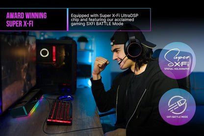 Creative Katana V2X Gaming Soundbar with Subwoofer Black