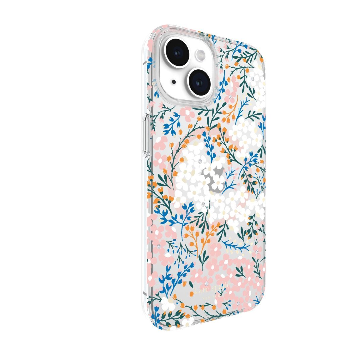 KSNY iPhone 15 Protective Case Magsafe Multi Floral Rose