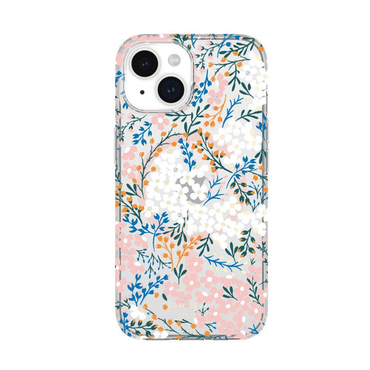 KSNY iPhone 15 Protective Case Magsafe Multi Floral Rose