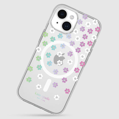 KSNY iPhone 15 Protective Case Magsafe Scattered Flowers