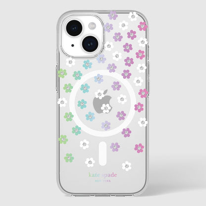 KSNY iPhone 15 Protective Case Magsafe Scattered Flowers