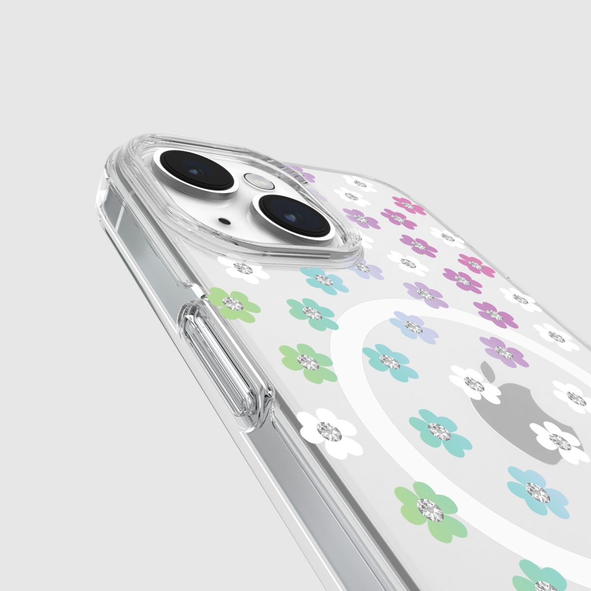 KSNY iPhone 15 Protective Case Magsafe Scattered Flowers