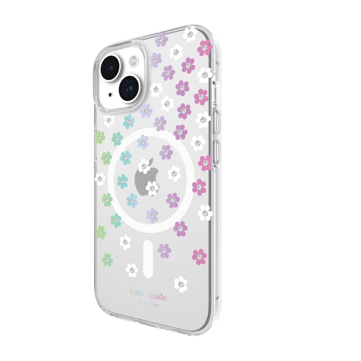 KSNY iPhone 15 Protective Case Magsafe Scattered Flowers