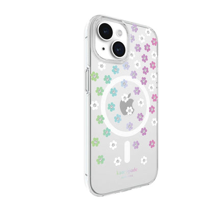 KSNY iPhone 15 Protective Case Magsafe Scattered Flowers