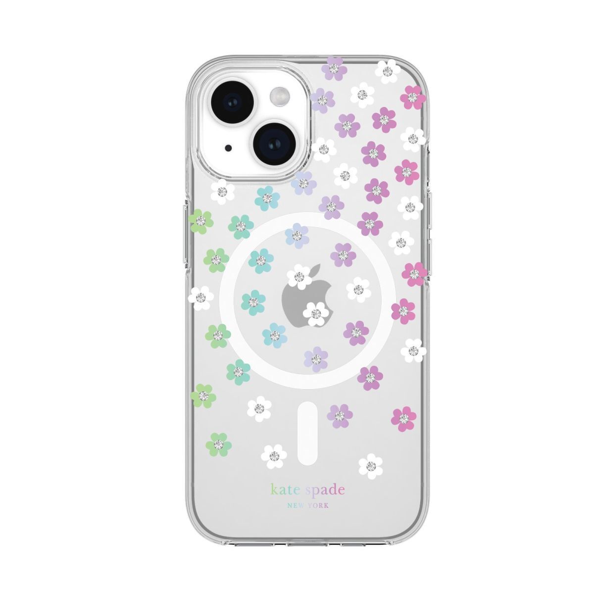 KSNY iPhone 15 Protective Case Magsafe Scattered Flowers