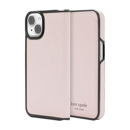 KSNY iPhone 15 Folio Case Pale Vellum