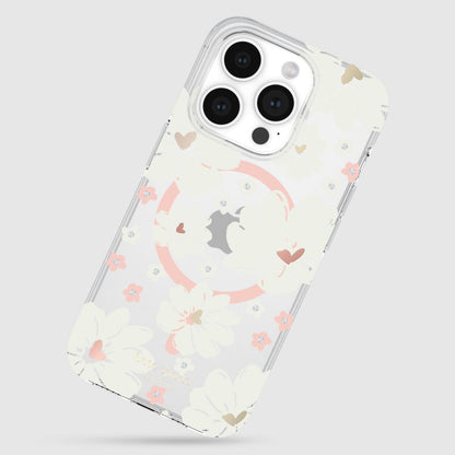 KSNY iPhone 15 Pro Protective Case Magsafe Classic Peony