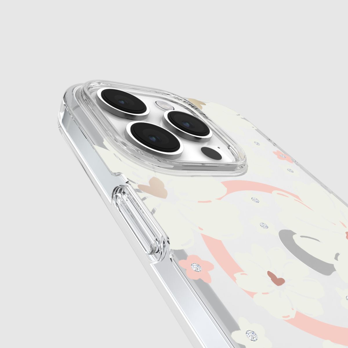 KSNY iPhone 15 Pro Protective Case Magsafe Classic Peony