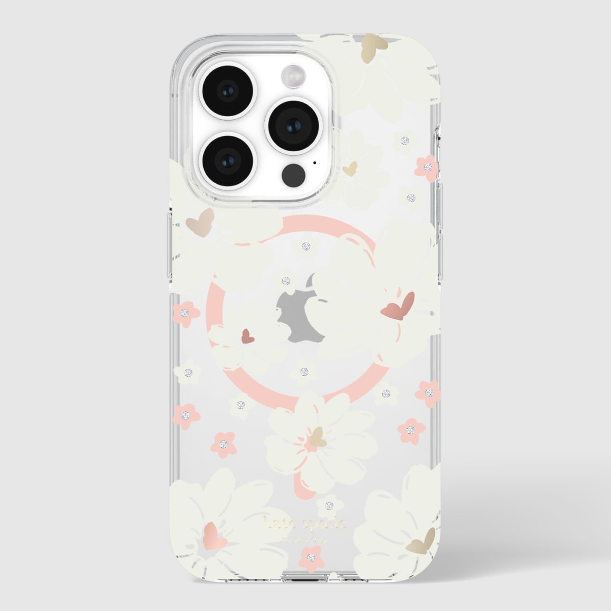 KSNY iPhone 15 Pro Protective Case Magsafe Classic Peony