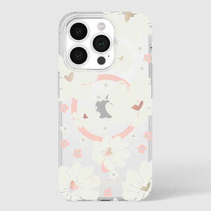 KSNY iPhone 15 Pro Protective Case Magsafe Classic Peony