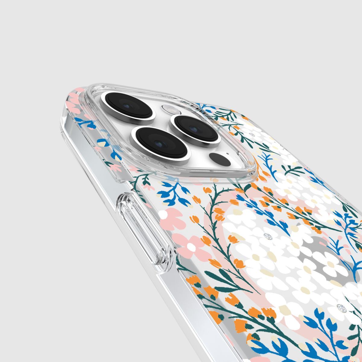 KSNY iPhone 15 Pro Protective Case Magsafe Multi Floral Rose